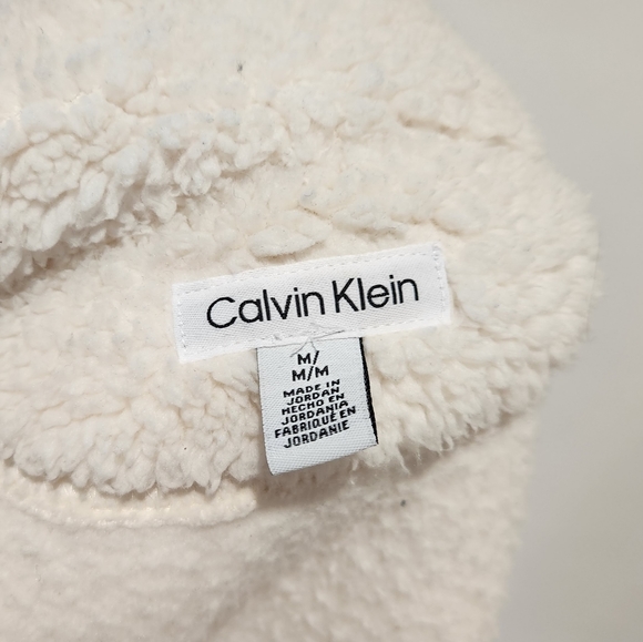 Calvin Klein sherpa zip up fleece jacket, size M - Picture 3 of 3